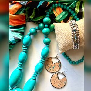 Wooden Beaded Jewelry Set